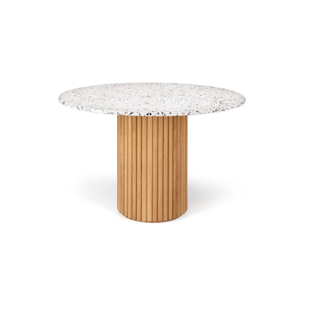 Terrazzo Rd Dining Table 120 (Natural Oak Base) image 0